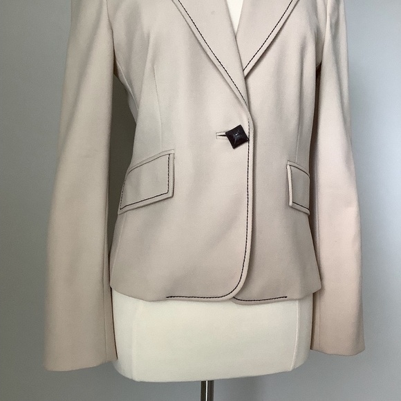 Les Copains Cream One‎ Button Blazer Jacket NWOT - Picture 5 of 16